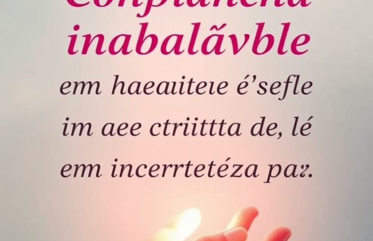 Devocional: Confiança Inabalável em Tempos de Incerteza