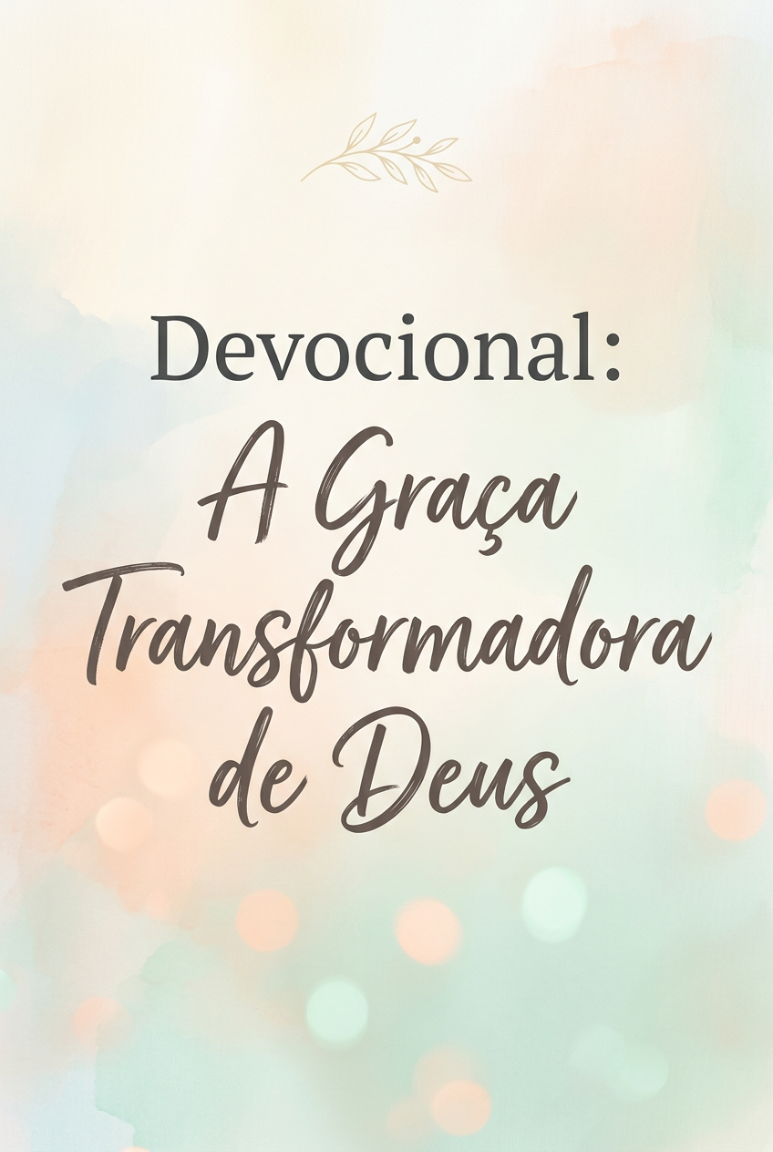 Devocional: A Graça Transformadora de Deus