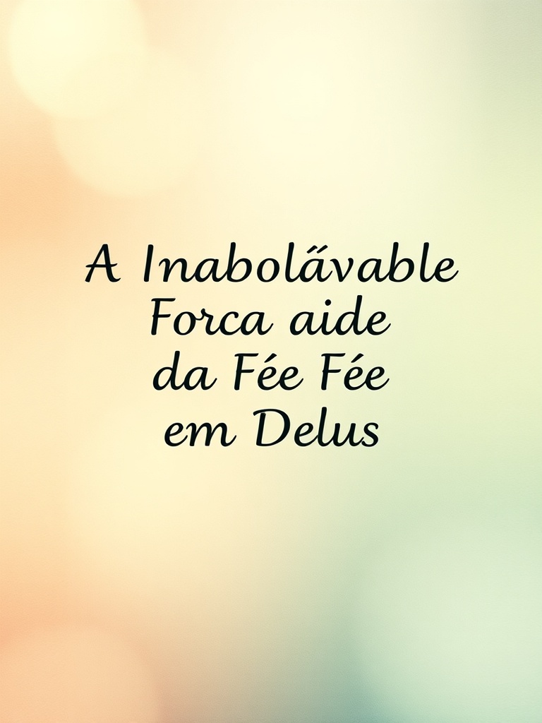 Devocional: A Inabalável Força da Fé em Deus