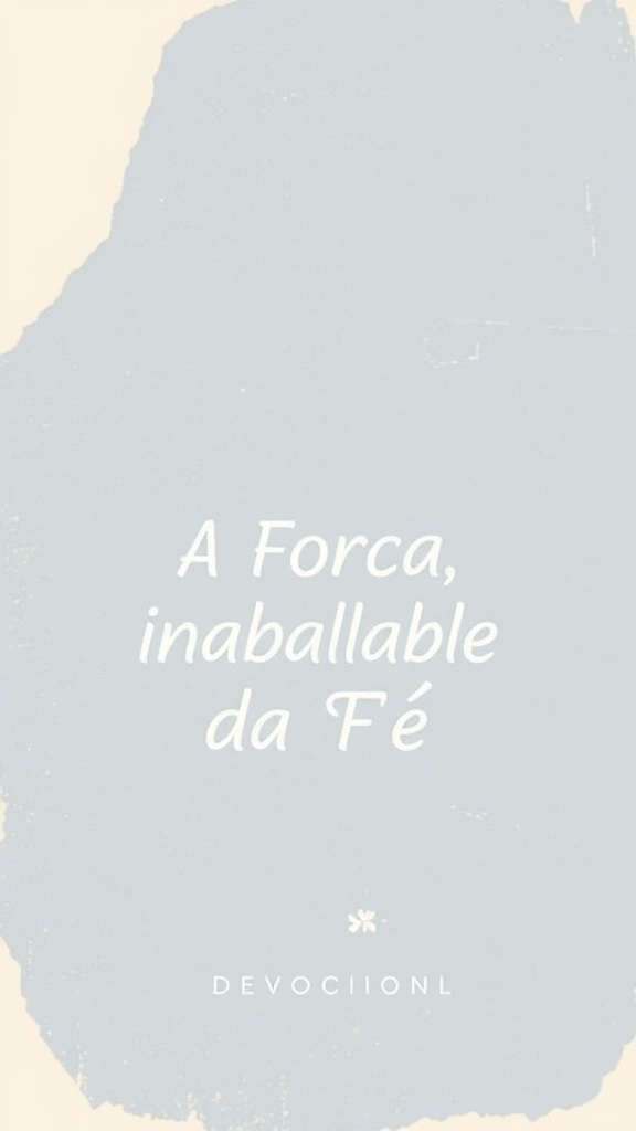 Devocional: A Força Inabalável da Fé