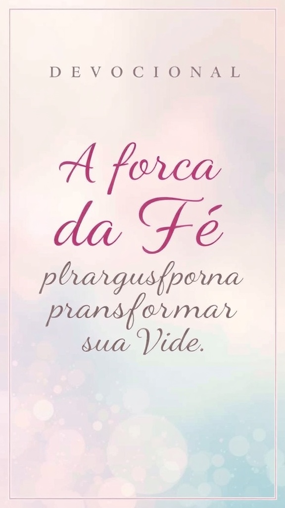 Devocional: A Força da Fé para Transformar sua Vida