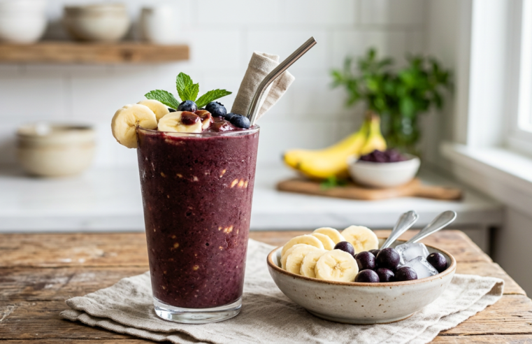 Sucos de Açaí com Banana Light: Receita Fácil