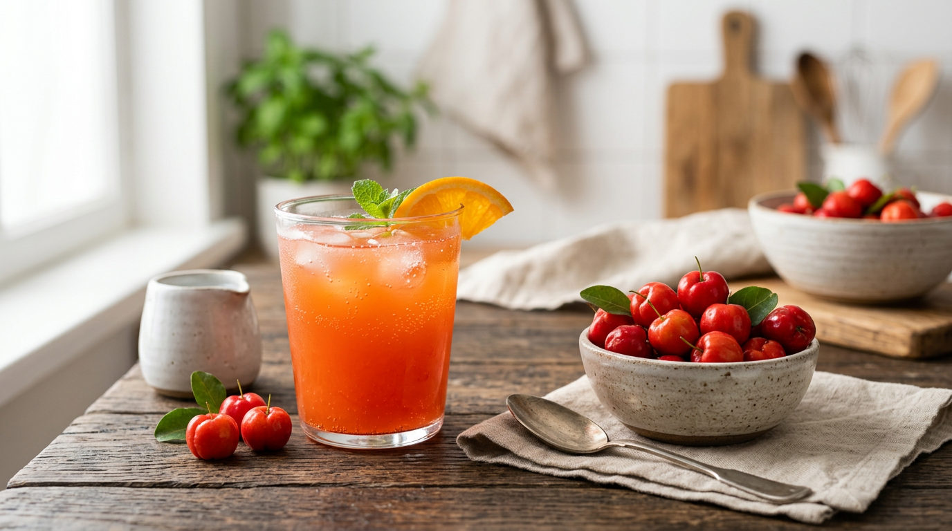 Suco de Acerola para Vitamina C Pura
