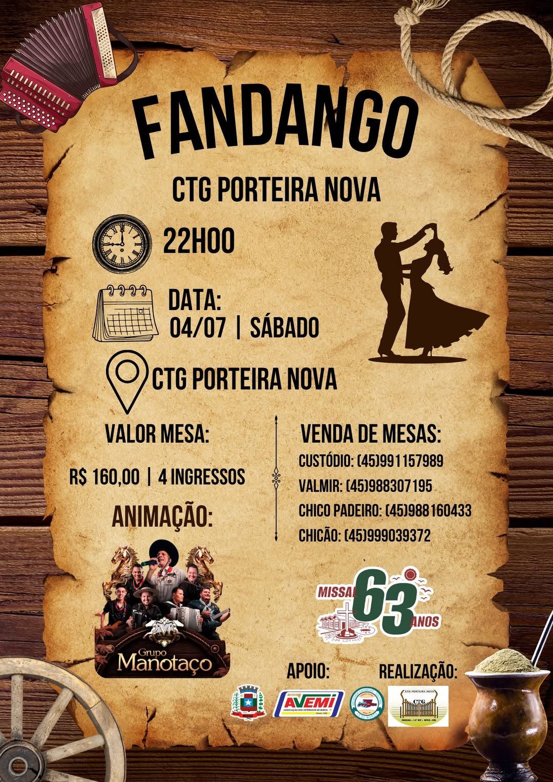 Fandango CTG Missal: Ingressos e Atrações do Aniversário