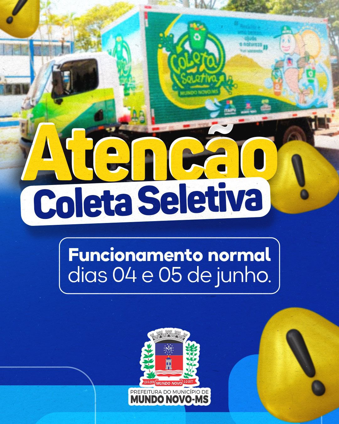 Coleta Seletiva Mundo Novo Funciona no Feriado? Veja