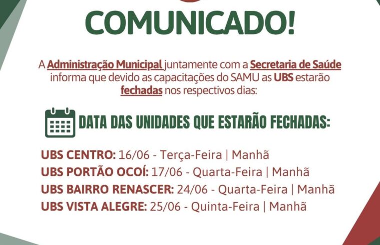 Postos de Saude Missal Fecham para Treinamento: Veja Datas