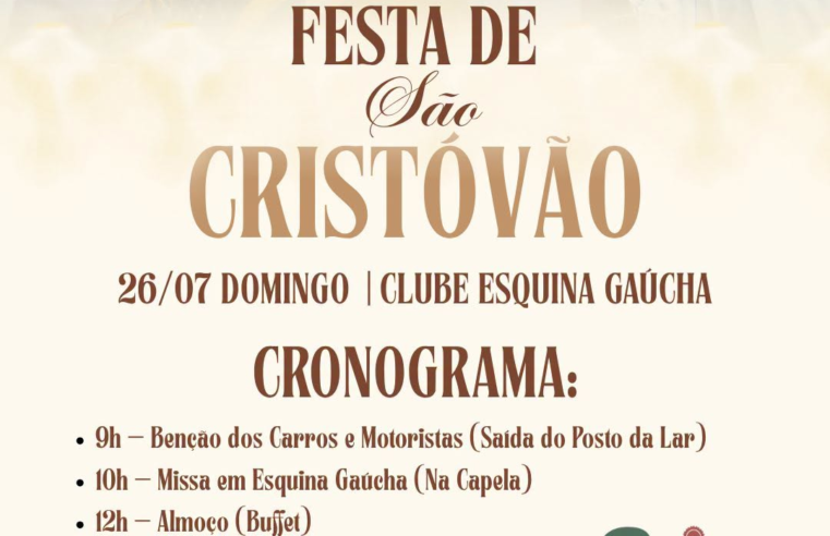 Festa de São Cristóvão em Missal celebra motoristas e 63 anos