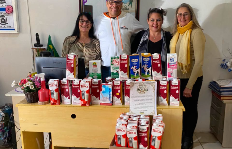 Doação de leite ao Provopar de Missal: CTG entrega 208 caixas