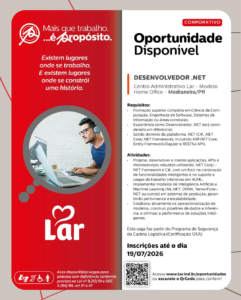 Vaga para Medianeira (PR)
Oportunidade para Desenvolvedor.Net, no Centro Administrativo Lar - Modelo Home Office.
Se interessou?
Cadastre seu currí