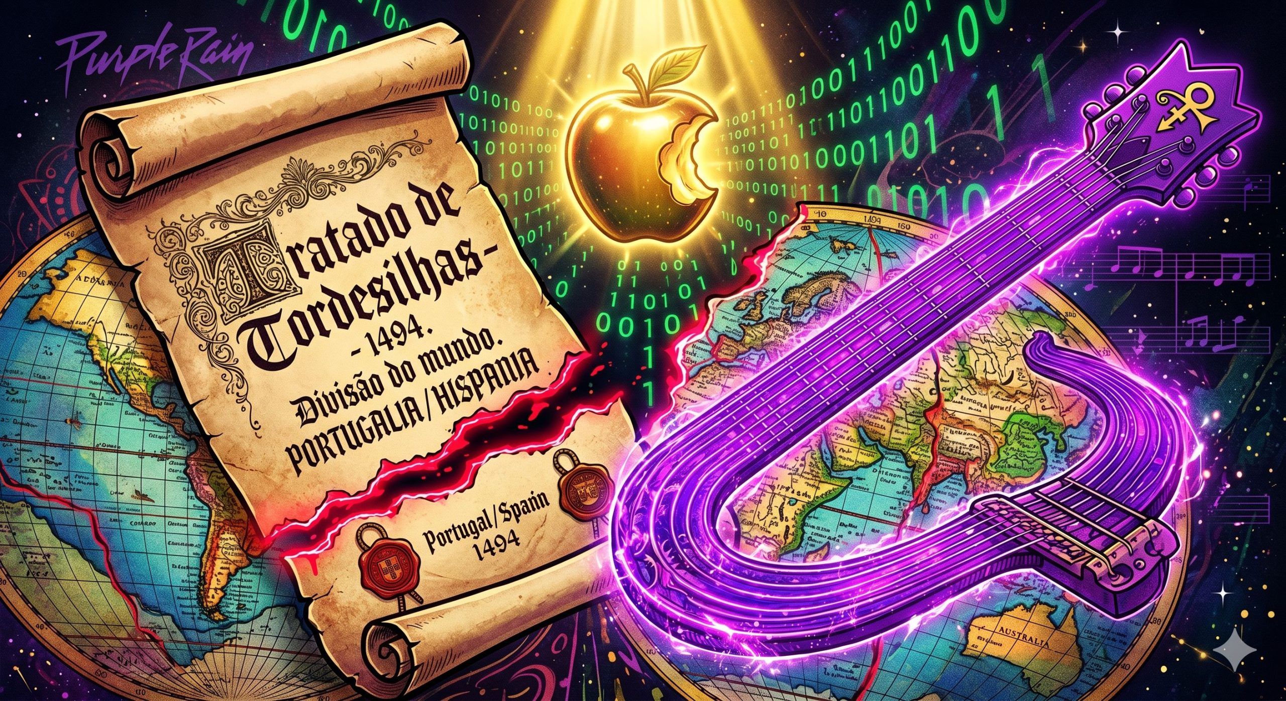 7 de junho: O Tratado de Tordesilhas, Prince e Alan Turing!