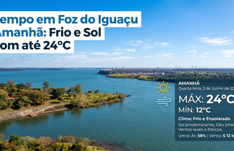 Tempo em Foz do Iguaçu Amanhã: Frio e Sol com até 24°C