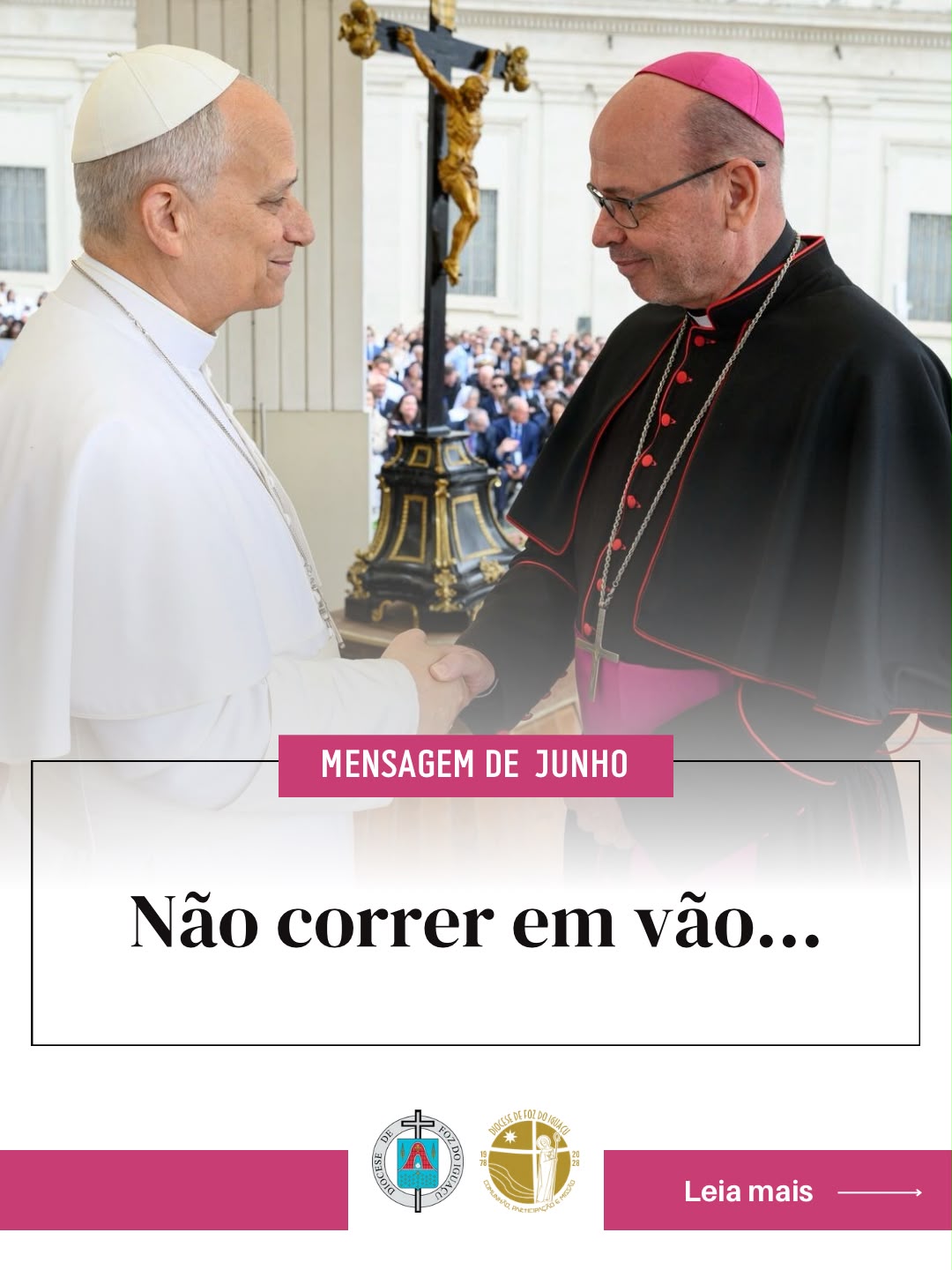 Bispo de Foz do Iguaçu encontra Papa Leão XIV no Vaticano