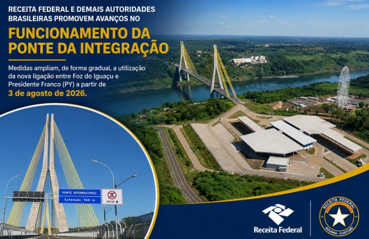 Ponte da Integração em Foz do Iguaçu amplia operações em agosto