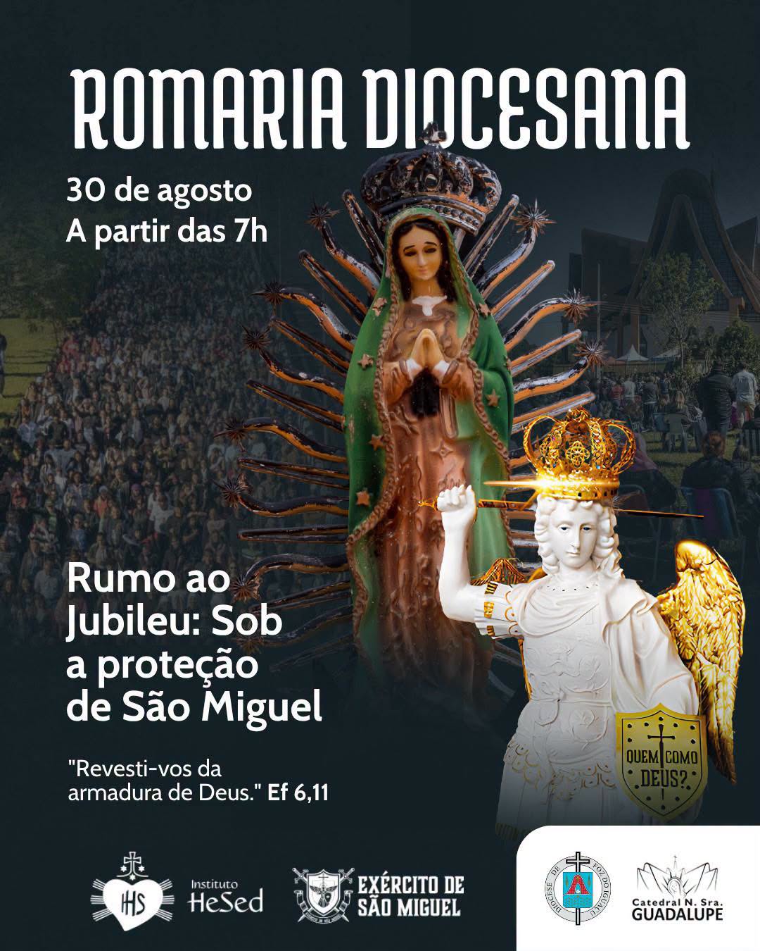 20ª Romaria Diocesana em Foz consagra Diocese a São Miguel Arcanjo