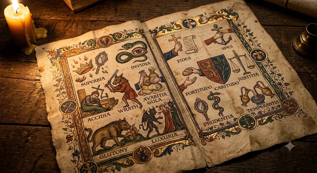Os 7 Pecados Capitais e as 7 Virtudes Opostas: Guia