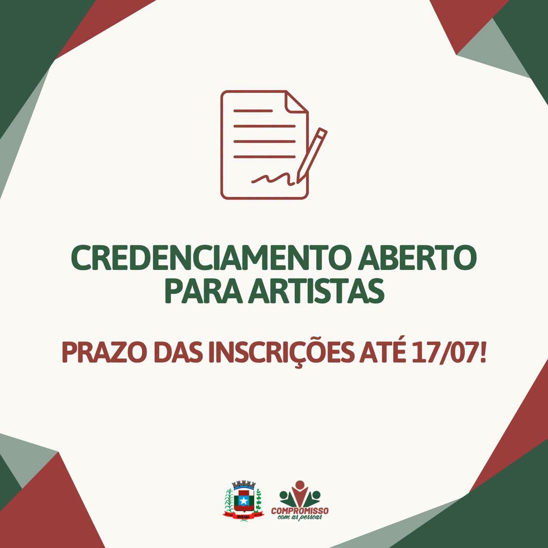 Inscrições Lei Aldir Blanc em Missal 2026 terminam sexta