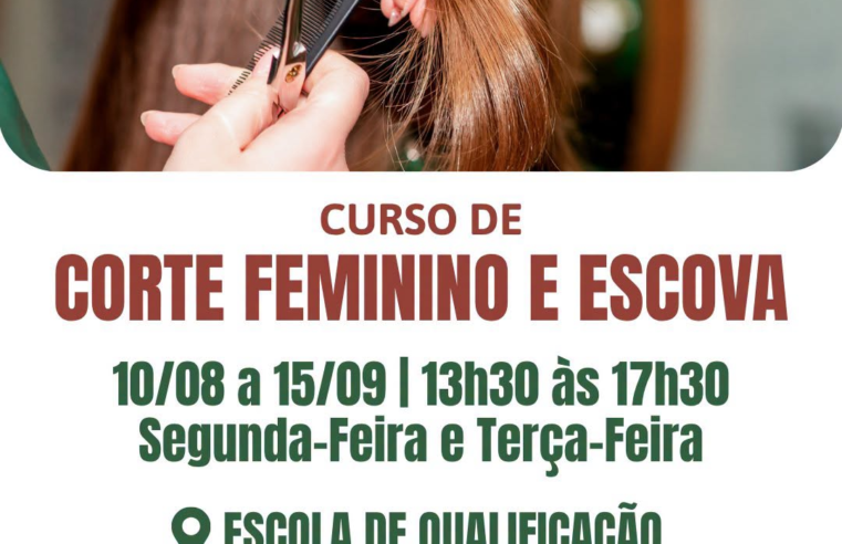 Curso de Corte de Cabelo Feminino em Missal: inscrições abertas