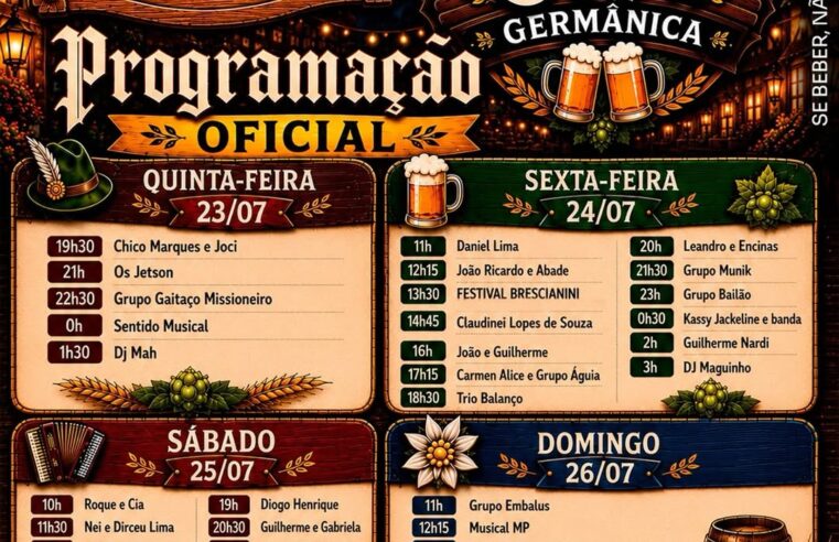 Expo Rondon 2026 terá 153 artistas locais na Copa Germânica e no Café Colonial