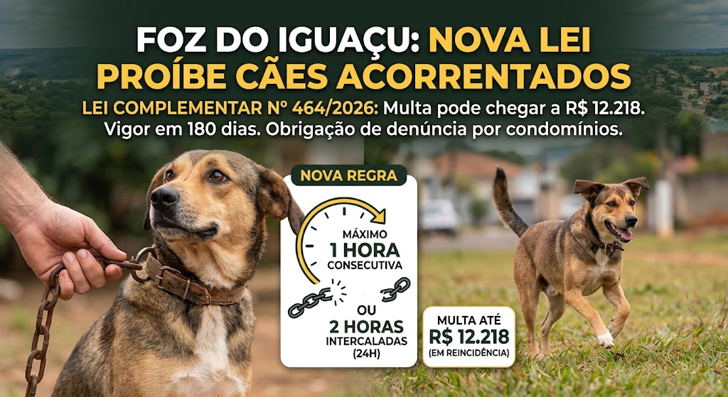 Lei do acorrentamento em Foz do Iguaçu: o que muda e quem fiscaliza