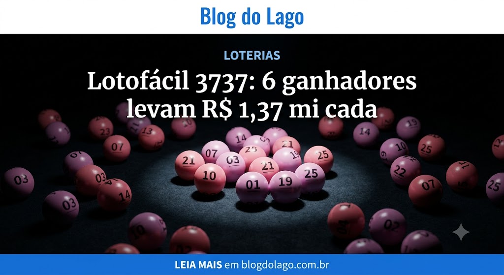 Lotofácil 3737: veja o resultado e os 15 números sorteados