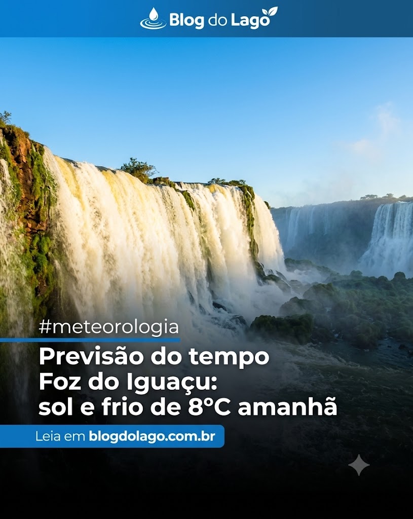 Previsão do tempo Foz do Iguaçu: sol e frio de 8°C amanhã