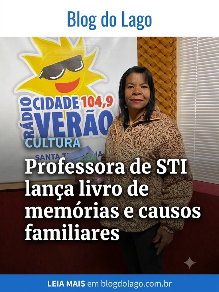 Professora de STI lança livro de memórias e causos familiares