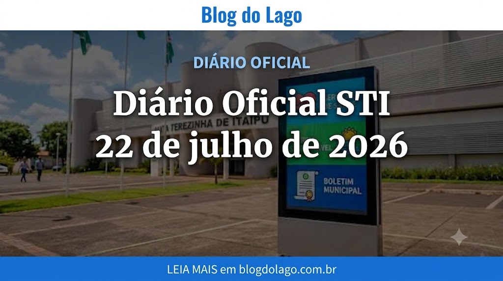 Diário Oficial de Santa Terezinha de Itaipu: 22 de julho de 2026
