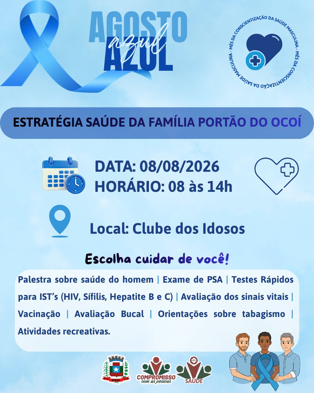 Agosto Azul em Missal: Ação de Saúde no Portão Ocoí