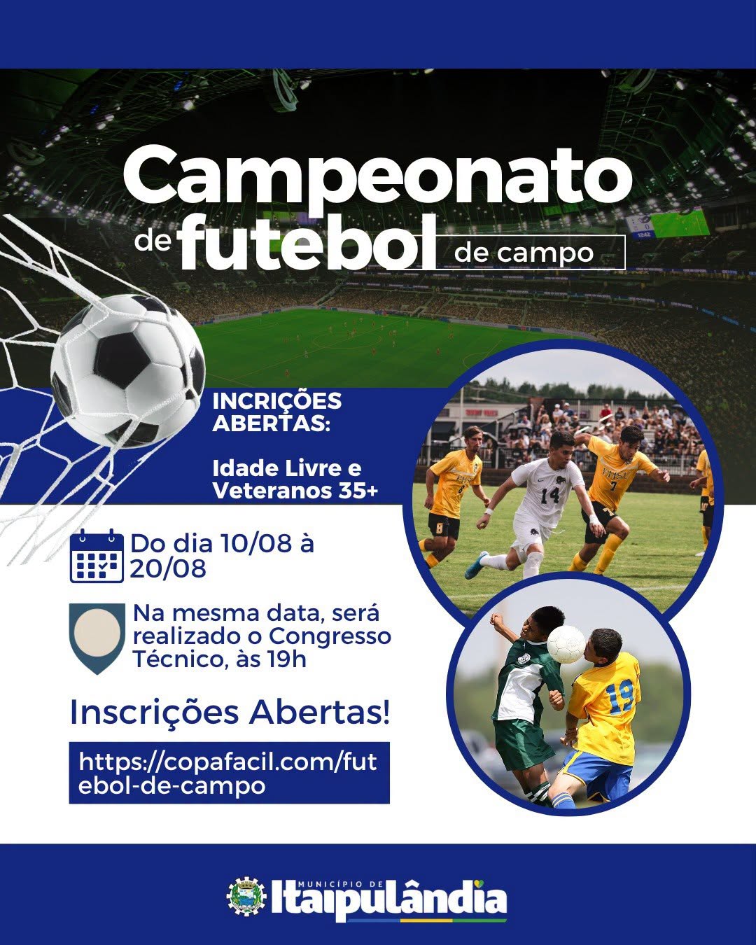 Campeonato de Futebol Itaipulândia Recebe Inscrições