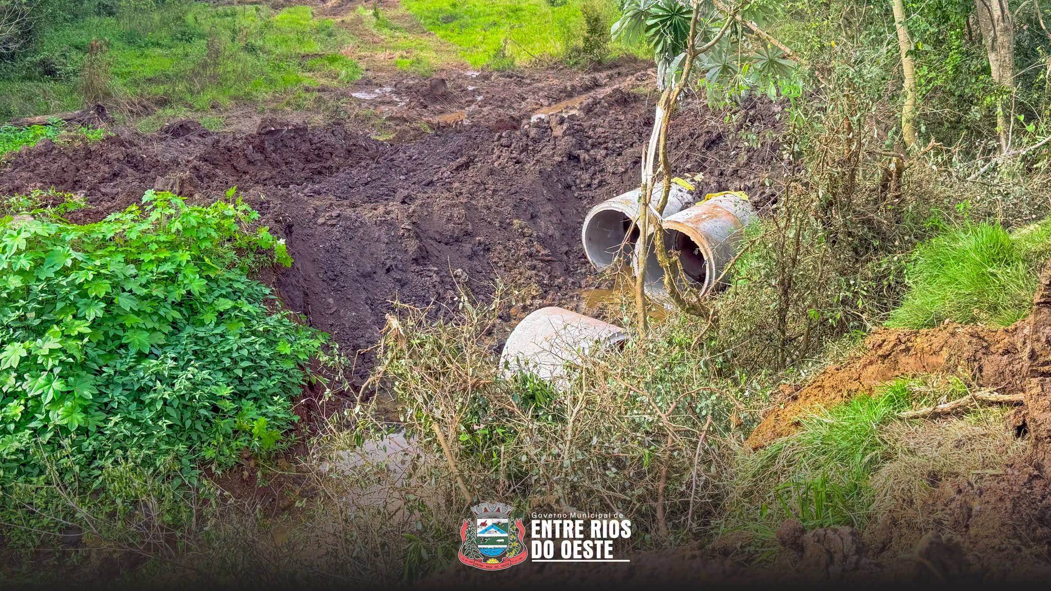 Obras em Entre Rios do Oeste retomam projeto de galerias