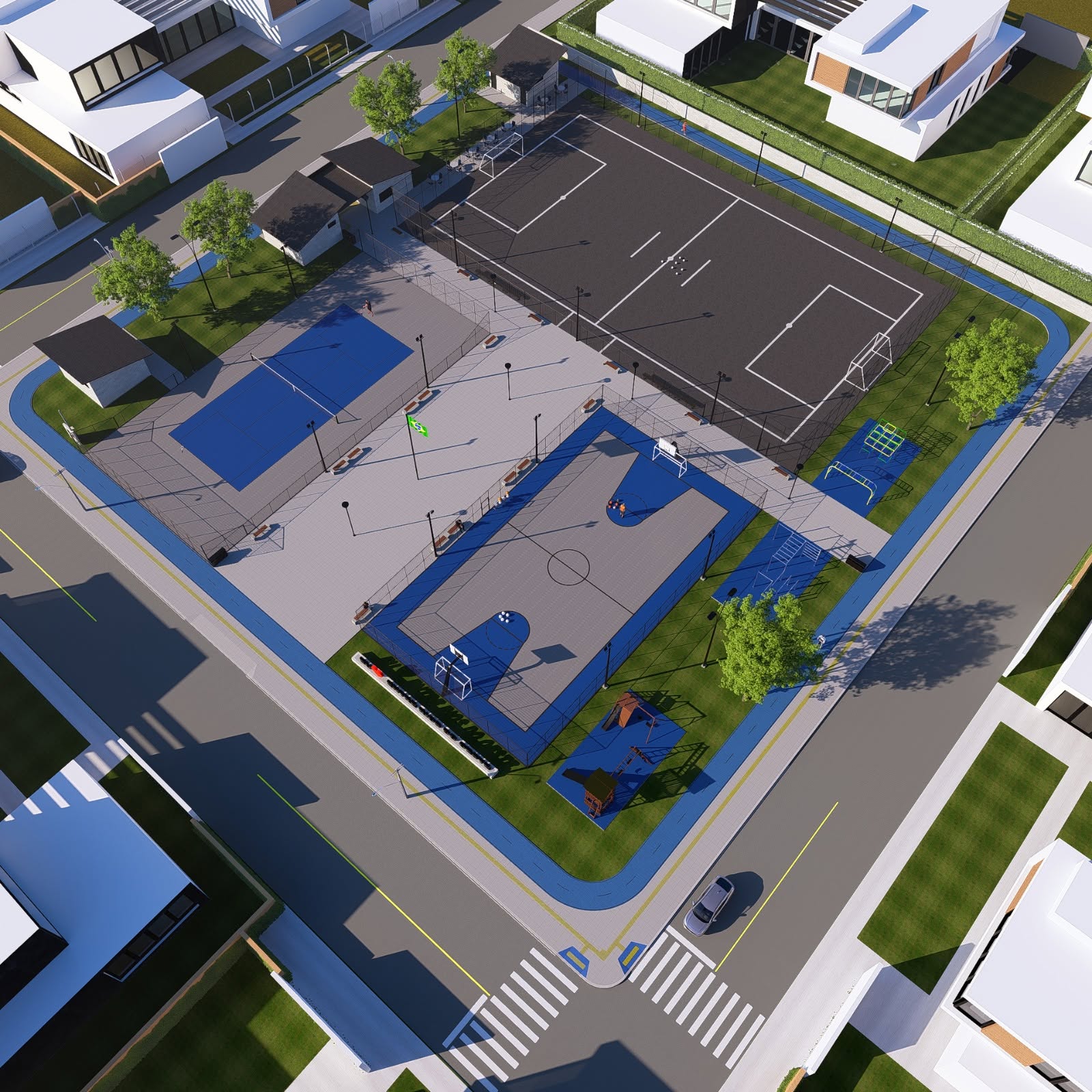 Nova Praça Esportiva em Entre Rios do Oeste terá 6.440 m²