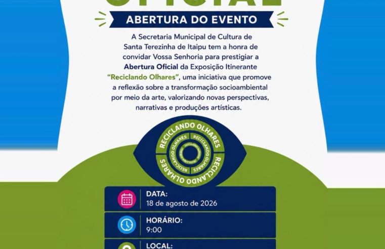 Exposição Reciclando Olhares chega a Santa Terezinha de Itaipu