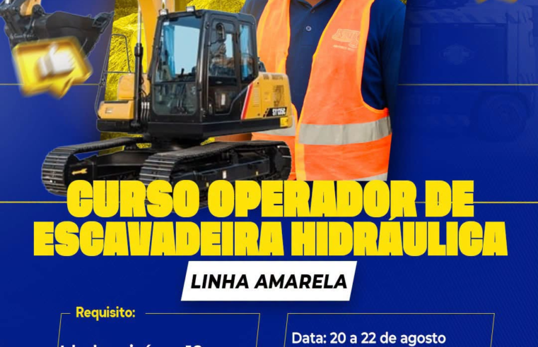 Curso de Operador de Escavadeira em Mundo Novo Abre Vagas