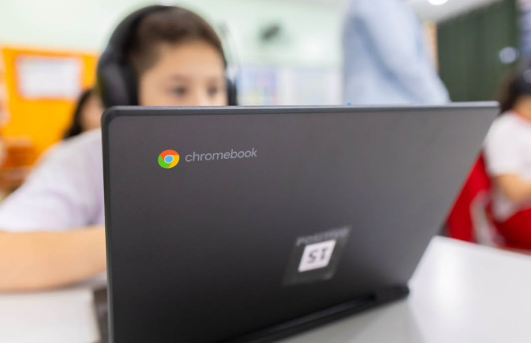Novos Chromebooks na Escola Nossa Senhora do Carmo em Santa Terezinha