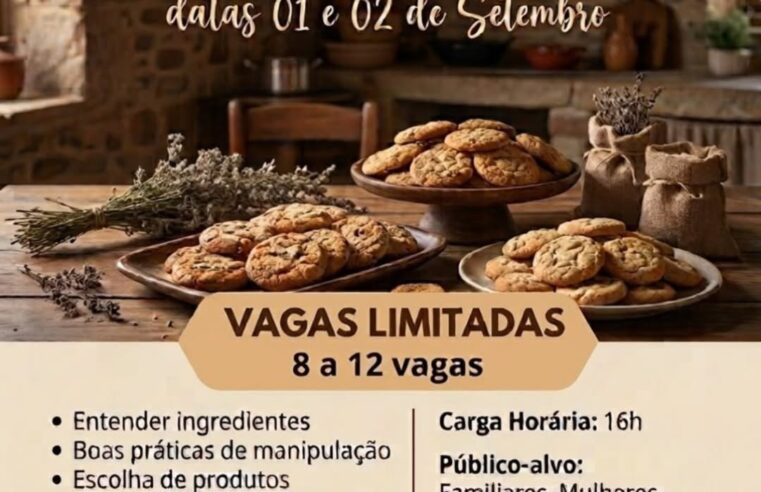Curso de Biscoitos em Diamante DOeste Abre Inscrições