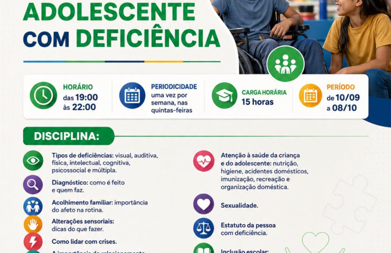 Curso de saúde da criança com deficiência abre em Guaíra