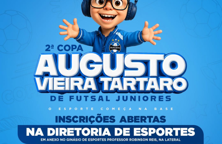 Inscrições para a 2ª Copa Augusto Vieira Tártaro em Guaíra