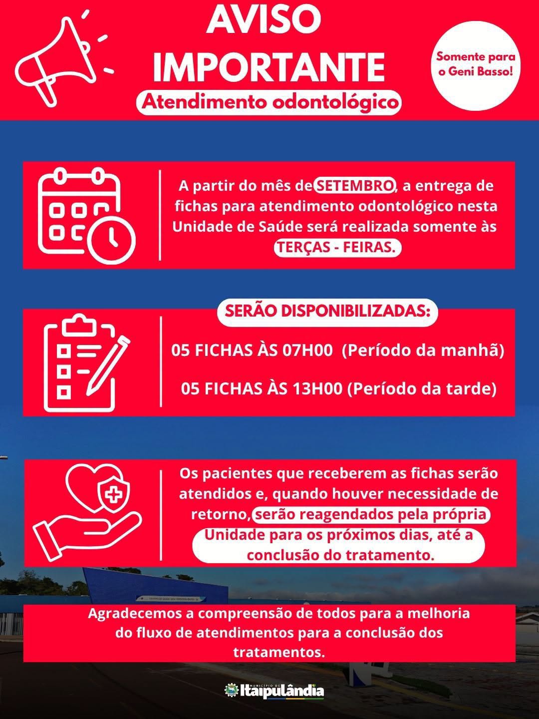 Regras de Agendamento Odontológico em Itaipulândia Mudam