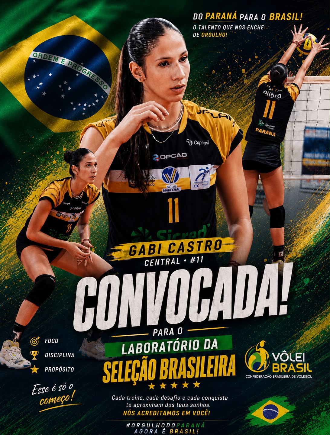 Gabi Castro de Foz do Iguaçu na Seleção Brasileira Sub-19