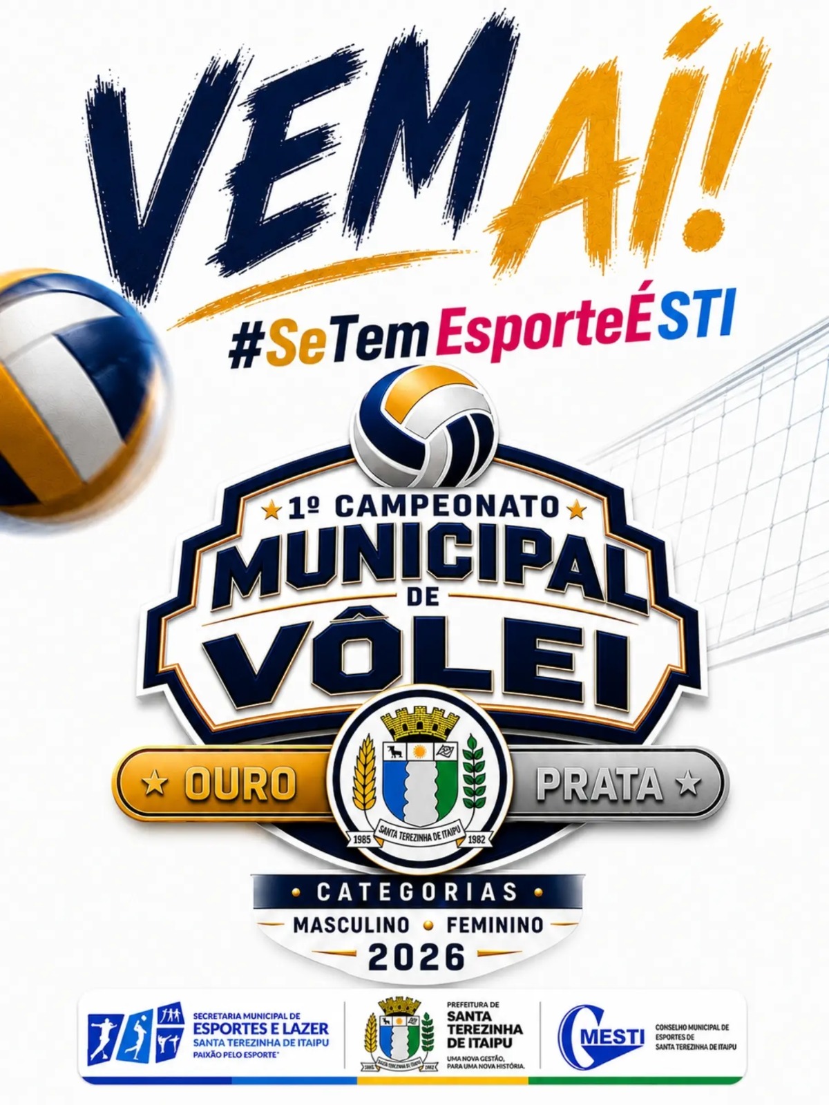 Campeonato Municipal de Vôlei em Santa Terezinha de Itaipu 2026