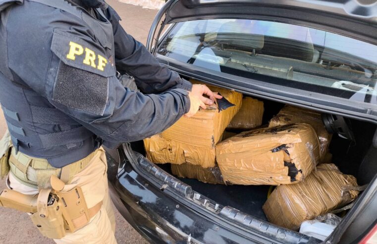 PRF apreende 97 kg de maconha na BR-277 em Santa Terezinha