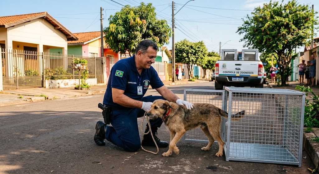 Cães soltos em Santa Terezinha de Itaipu: vídeo na praça viraliza e projeto fica na gaveta